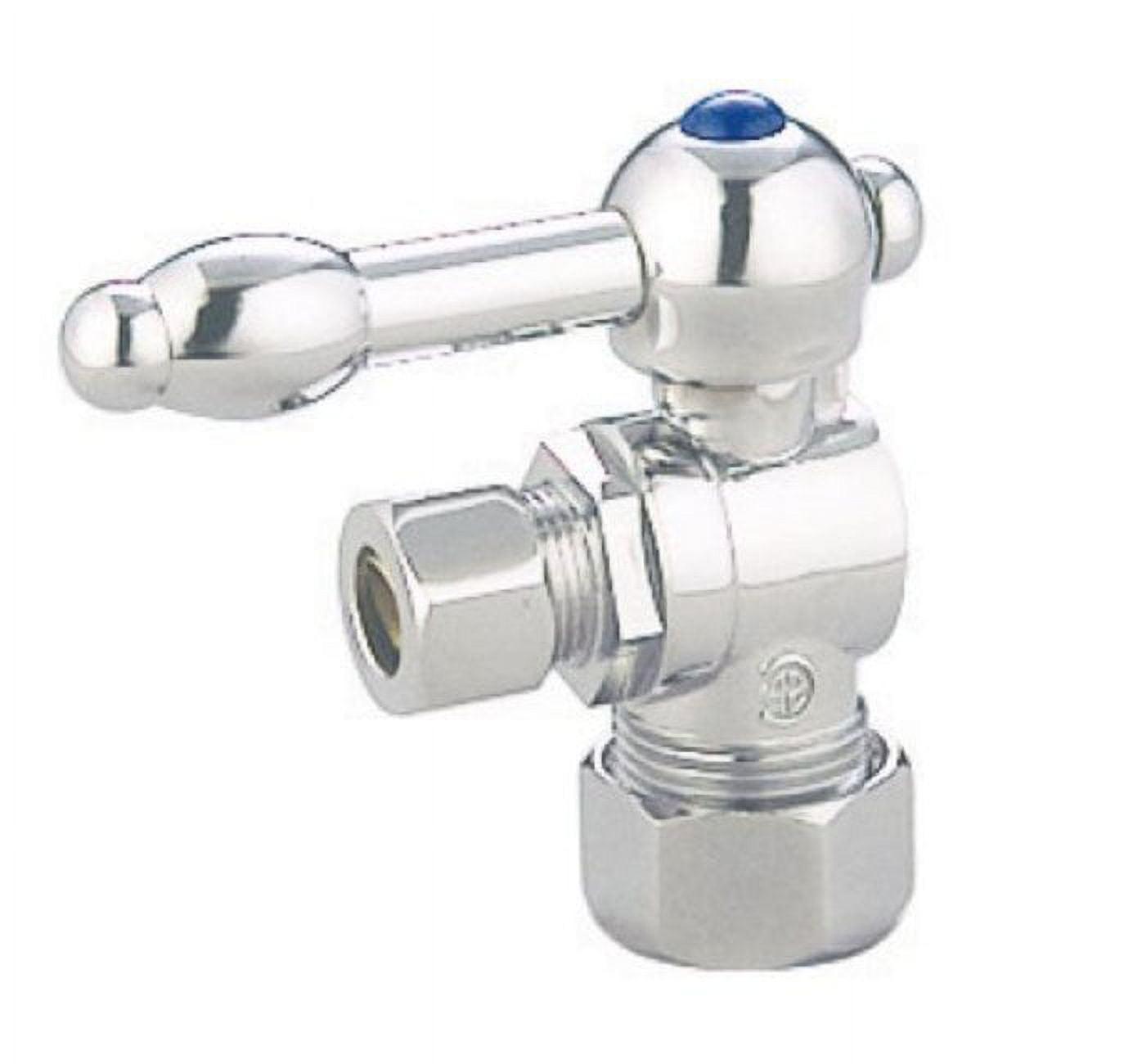 Kingston Brass Vintage 5/8-Inch OD Comp x 3/8-Inch OD Comp Quarter-Turn Angle Stop Valve