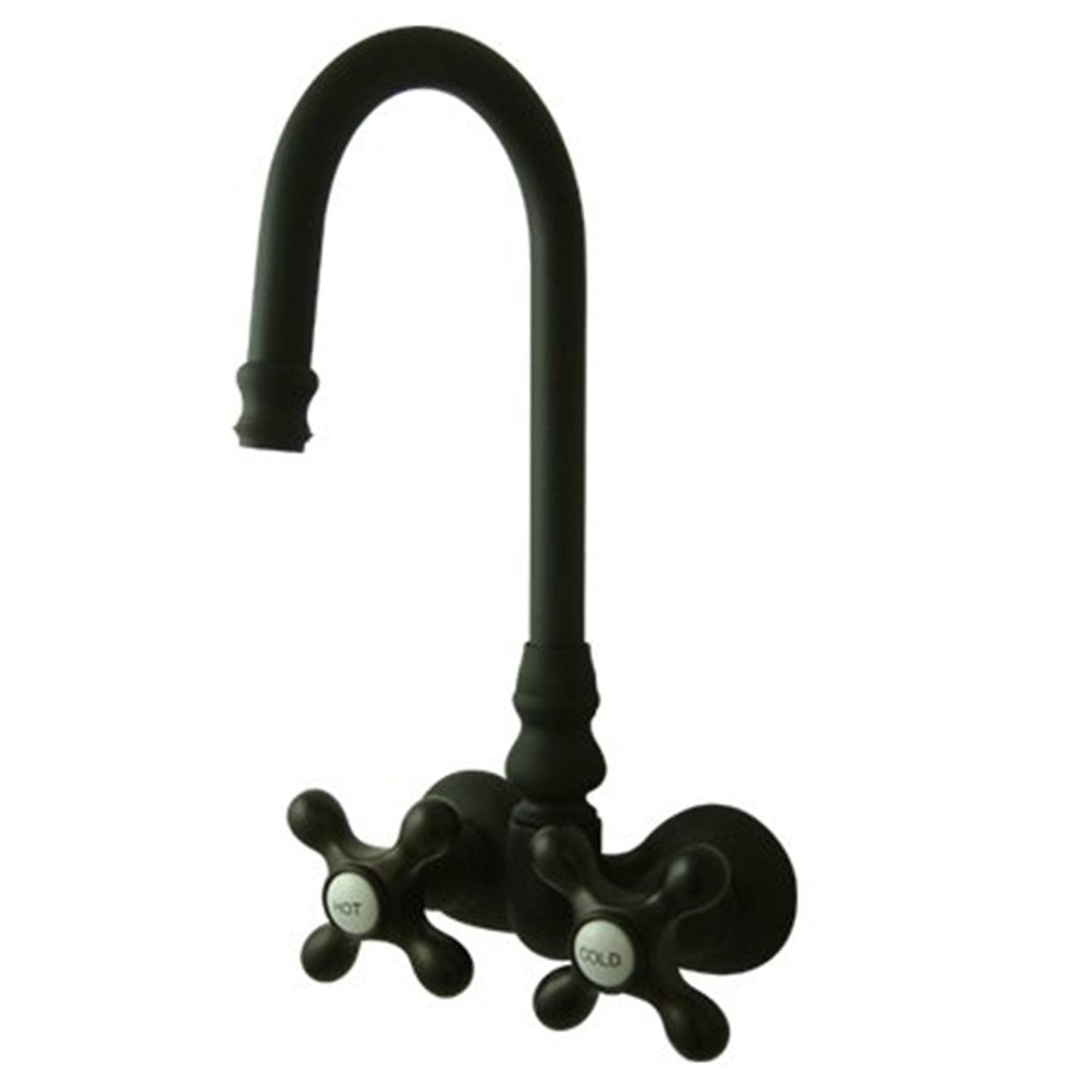 Kingston Brass Vintage Two-Handle 2-Hole Tub Wall Mount Clawfoot Tub Faucet