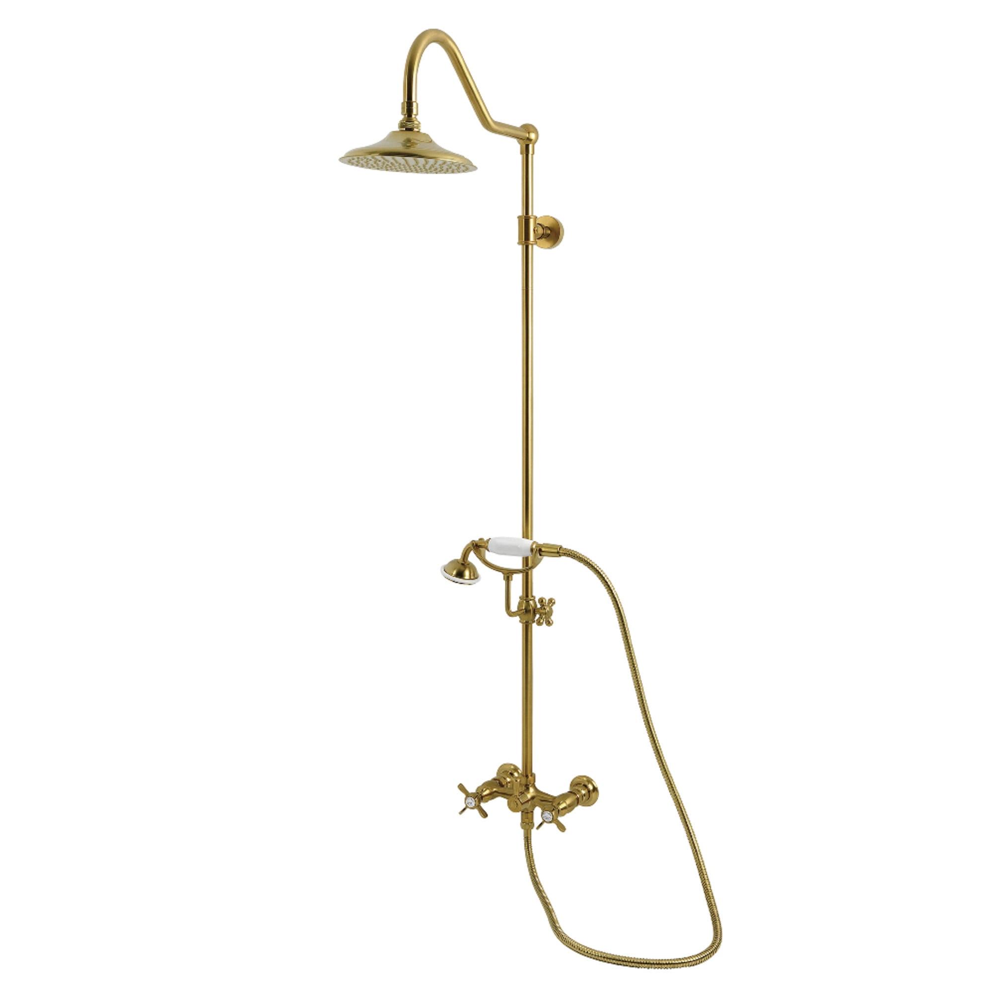 Kingston Brass Kingston Brass Essx Wall Mount Rain Drop Shower System with Hand Shower CCK3667BEX