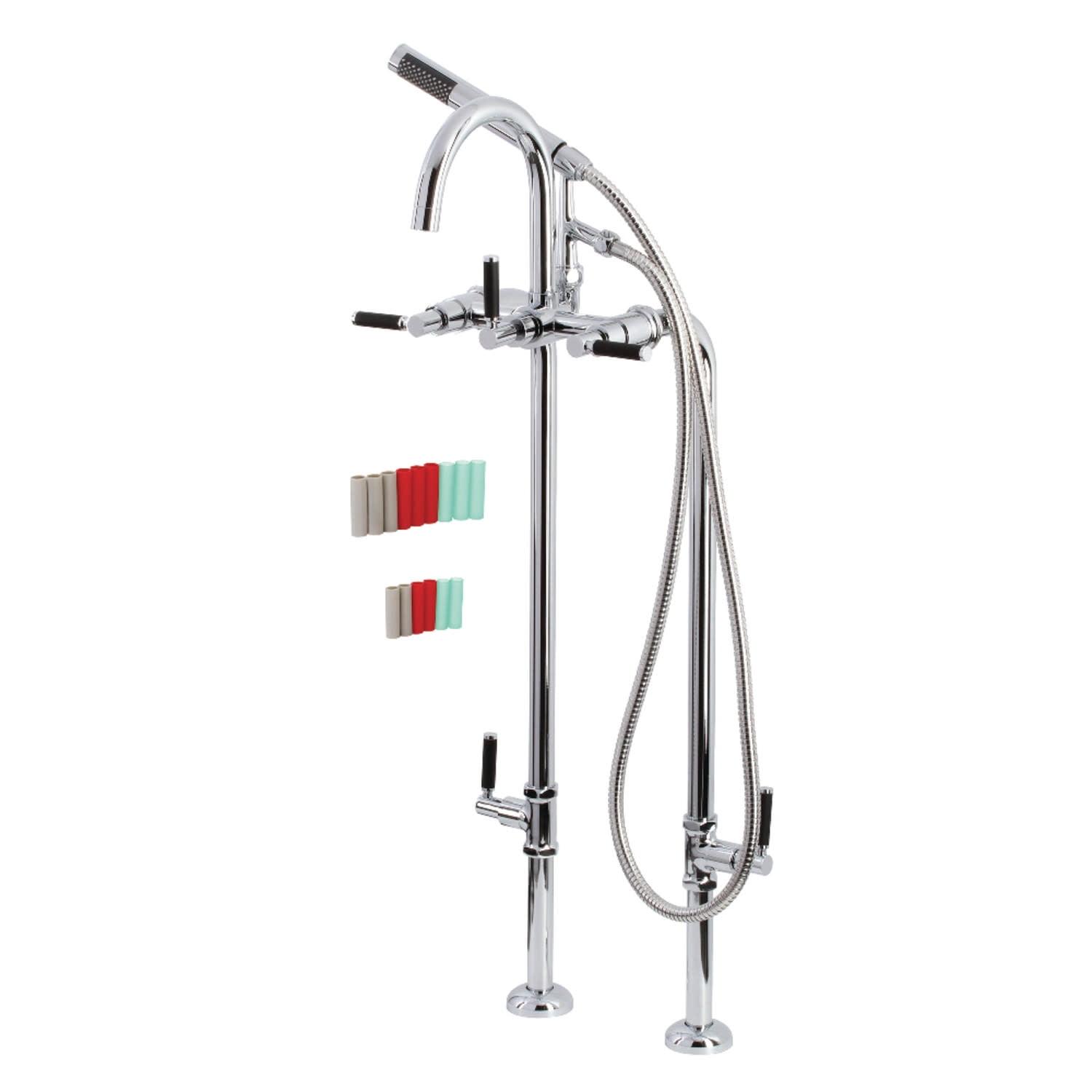 Kingston Brass Concord Freestanding Tub Faucet with Supply Line and Stop Valve