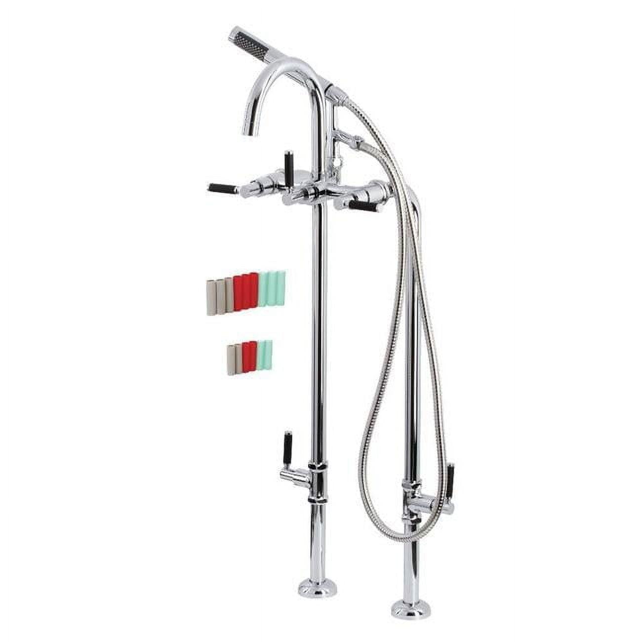 Kingston Brass Concord Freestanding Tub Faucet with Supply Line and Stop Valve