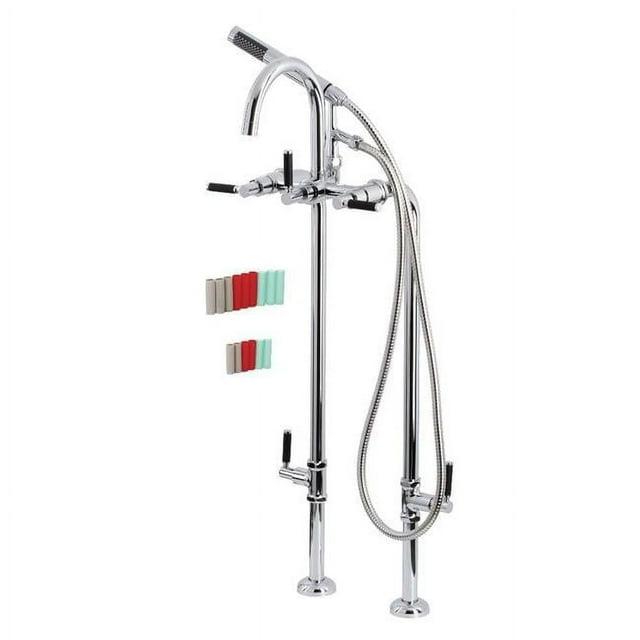 Kingston Brass Concord Freestanding Tub Faucet with Supply Line and Stop Valve