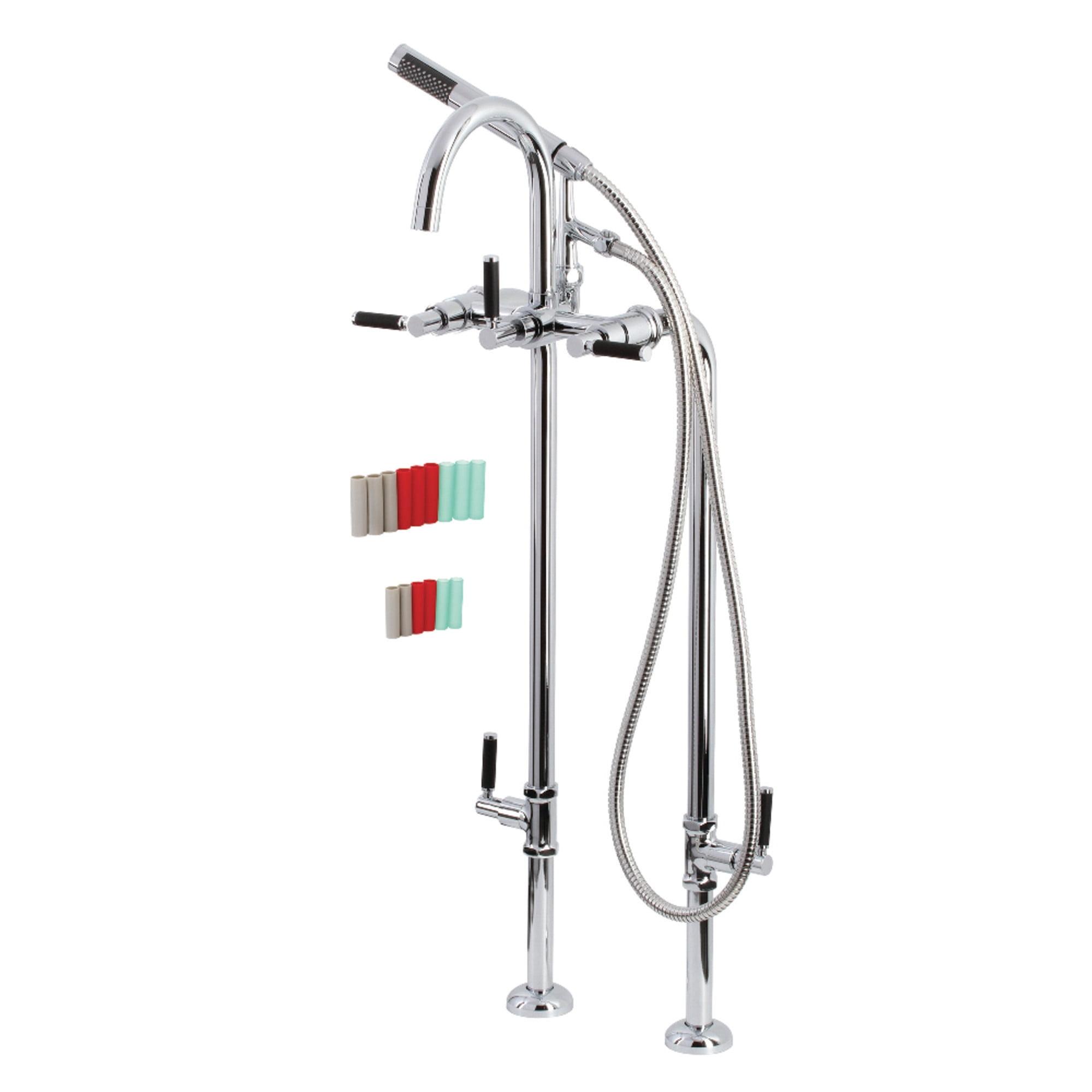 Kingston Brass Concord Freestanding Tub Faucet with Supply Line and Stop Valve