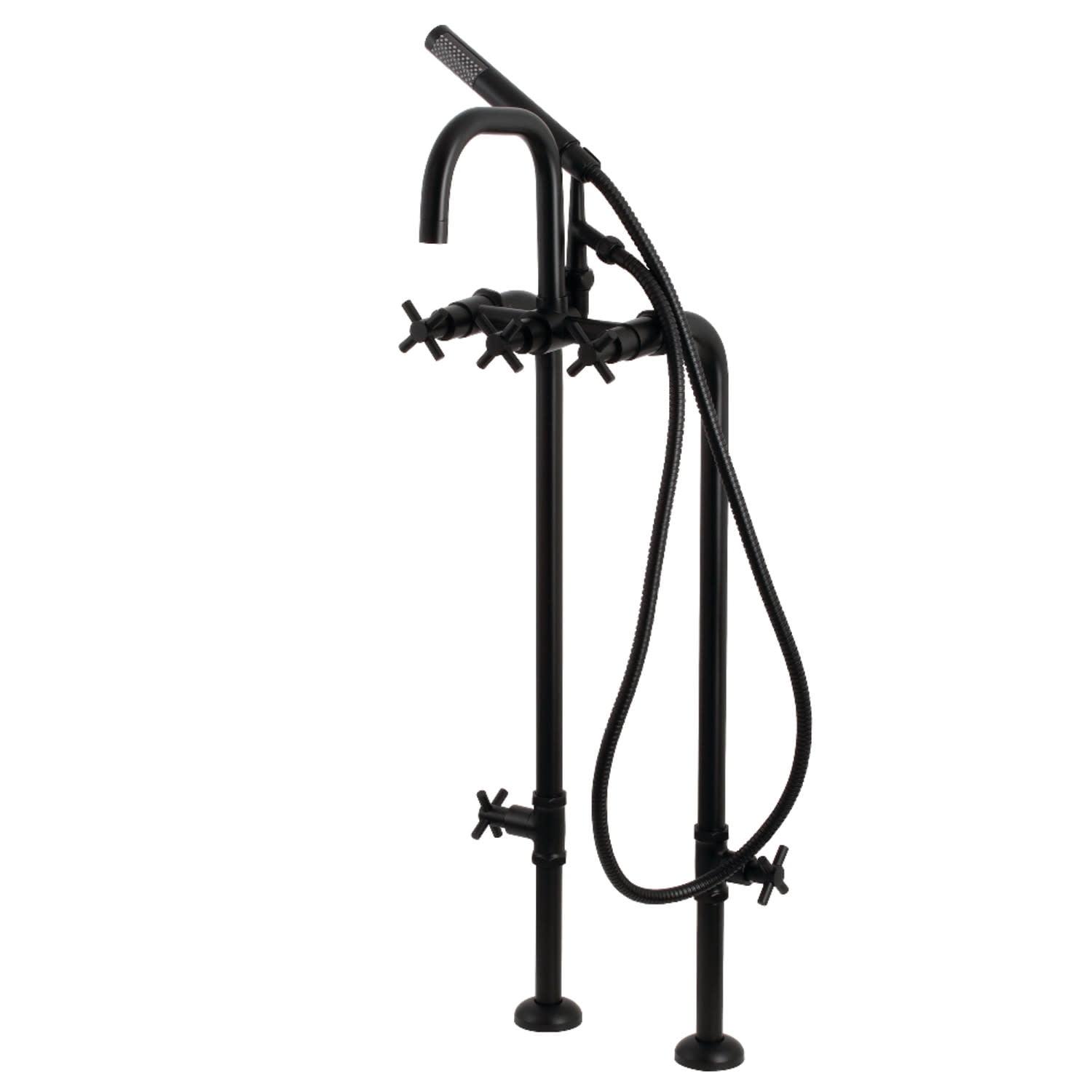 Kingston Brass Concord Freestanding Tub Faucet with Supply Line and Stop Valve