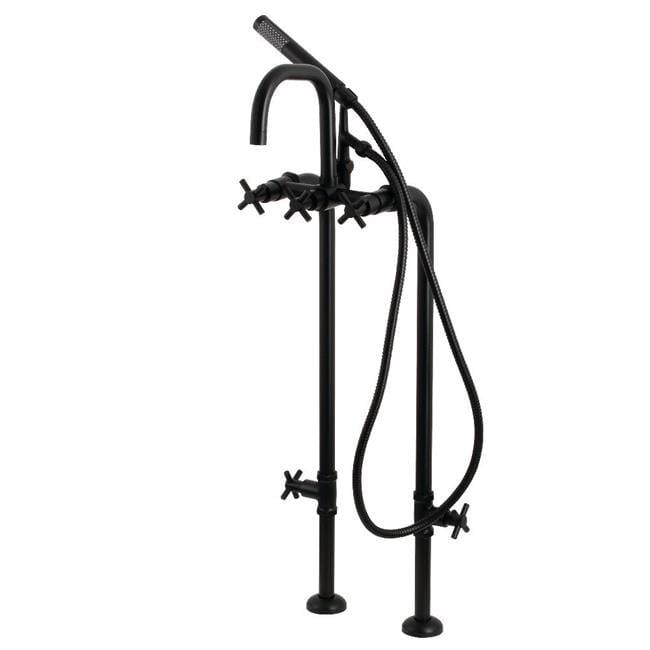 Kingston Brass Concord Freestanding Tub Faucet with Supply Line and Stop Valve