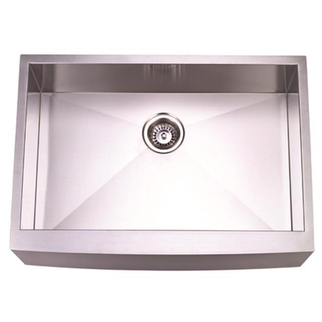 Kingston Brass Denver 30-Inch Stainless Steel Apron-Front Single Bowl Farmhouse Kitchen Sink