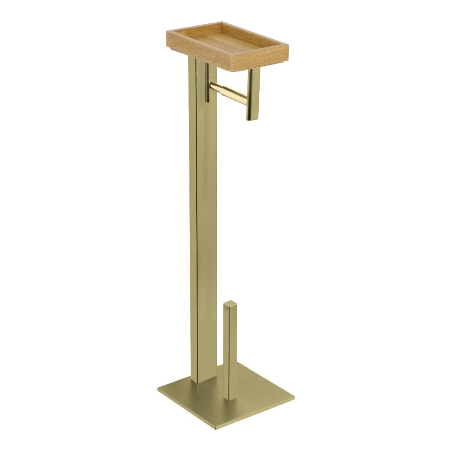 Kingston Brass Edenscape Freestanding Toilet Paper Holder with Storage Shelf