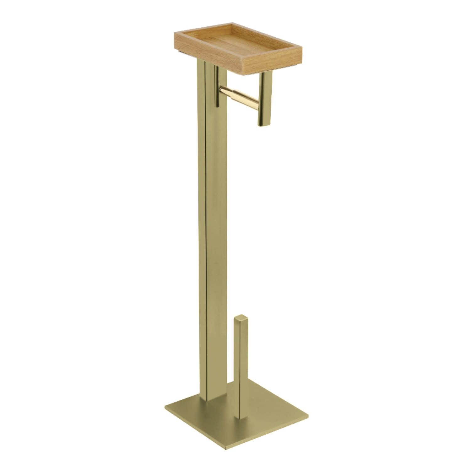Kingston Brass SCC8507 Kingston Brass Edenscape Freestanding Toilet Paper Holder with Storage Shelf