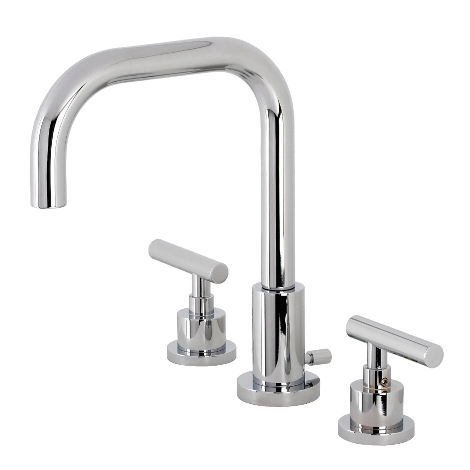 Kingston Brass Manhattan Widespread Bathroom Faucet With Drain Assembly