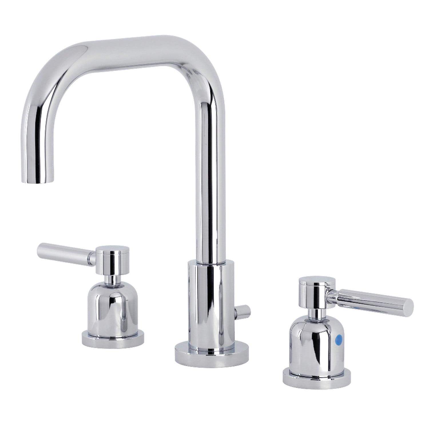 Kingston Brass FSC8931DL Kingston Brass Concord Two-Handle 3-Hole Deck Mount Widespread Bathroom Faucet with Brass Pop-Up Drain