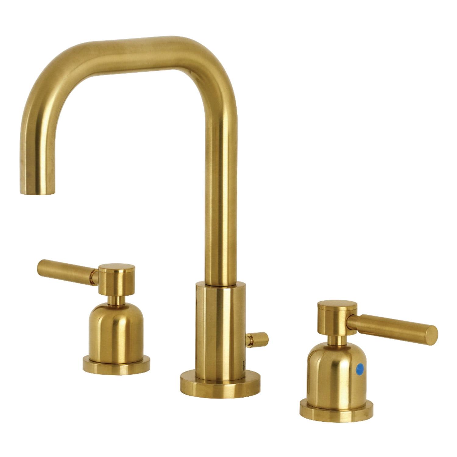 Widespread Bathroom Faucet with Drain Assembly