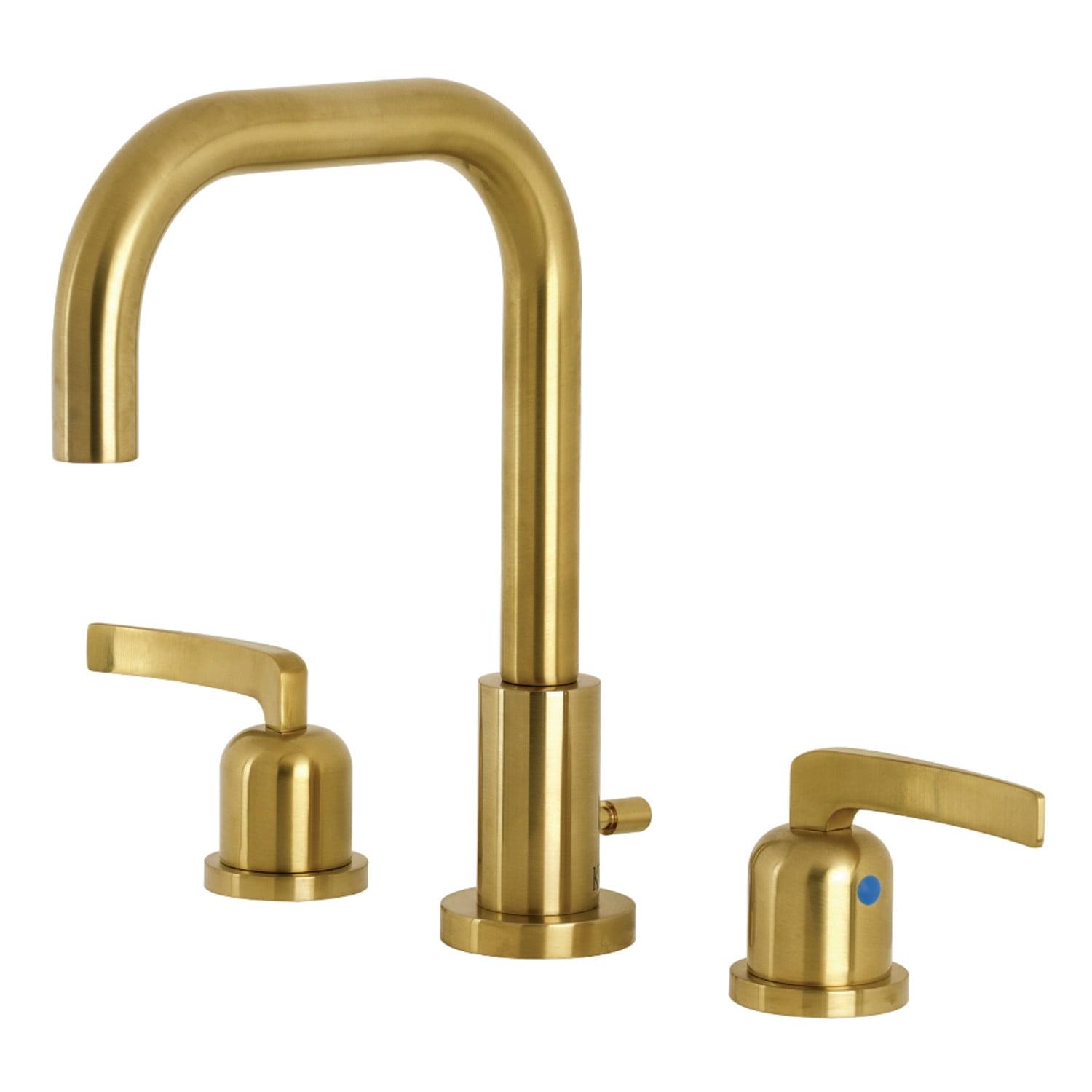 Centurion 11" Brushed Brass Widespread Bathroom Faucet with Pop-Up Drain