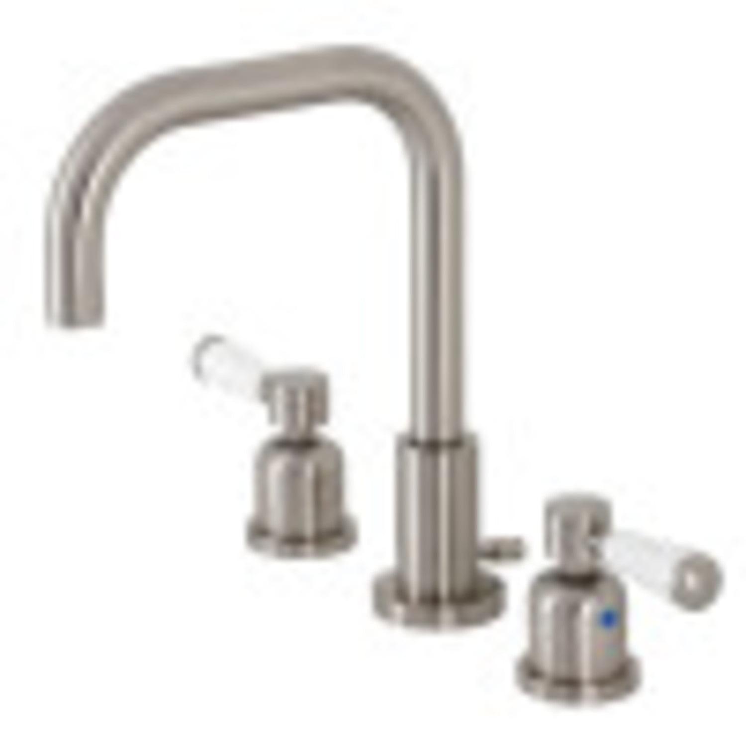 Paris Widespread Brushed Nickel Faucet with Brass Pop-Up