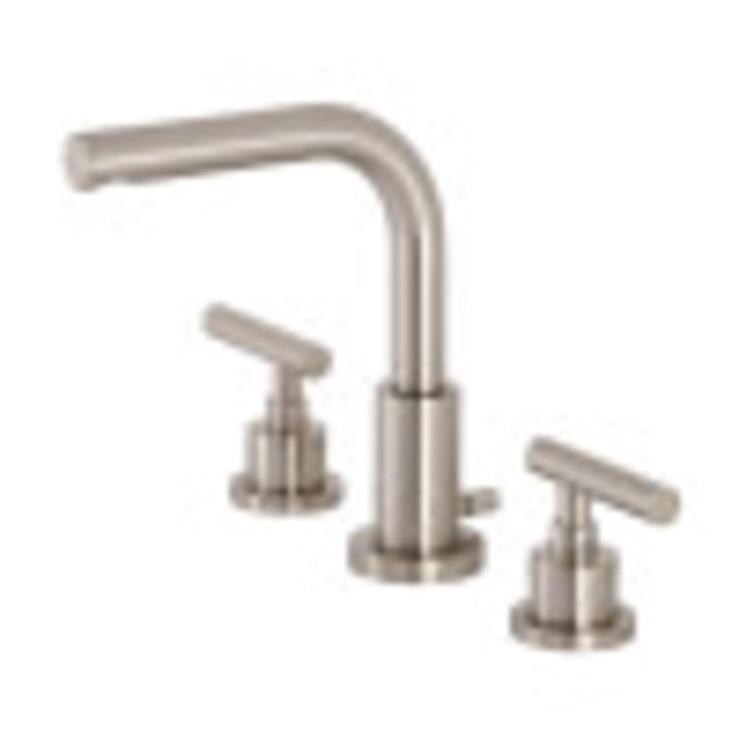Kingston Brass FSC8958CML Kingston Brass Manhattan Two-Handle 3-Hole Deck Mount Widespread Bathroom Faucet with Brass Pop-Up Drain