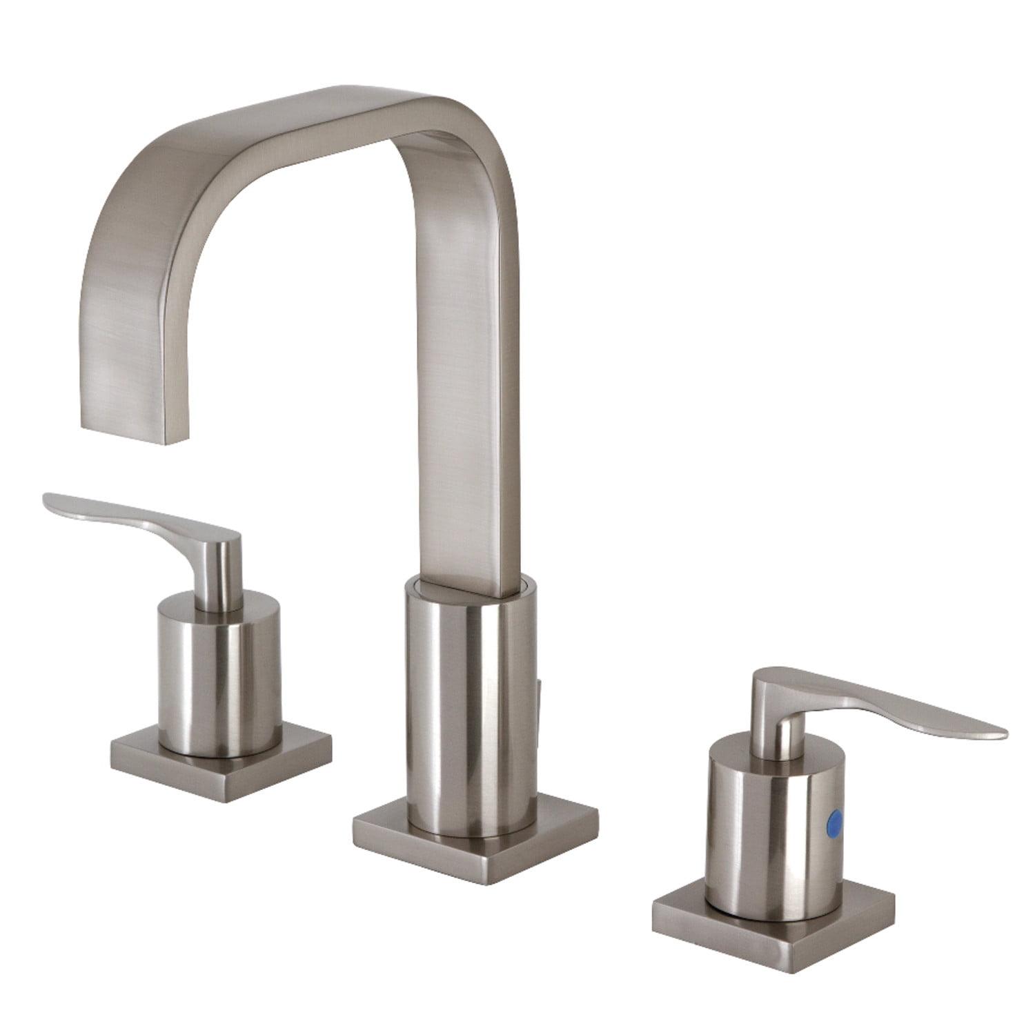 Kingston Brass Serena Two-Handle 3-Hole Deck Mount Widespread Bathroom Faucet with Retail Pop-Up Drain