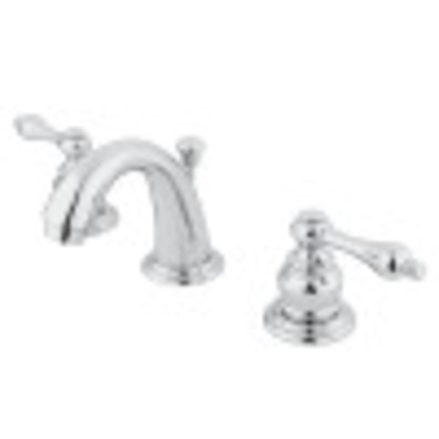 English Country 18th Century Polished Chrome Widespread Bathroom Faucet