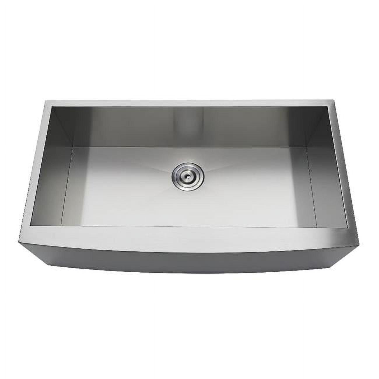 Brushed Stainless Steel 36-Inch Farmhouse Apron-Front Kitchen Sink