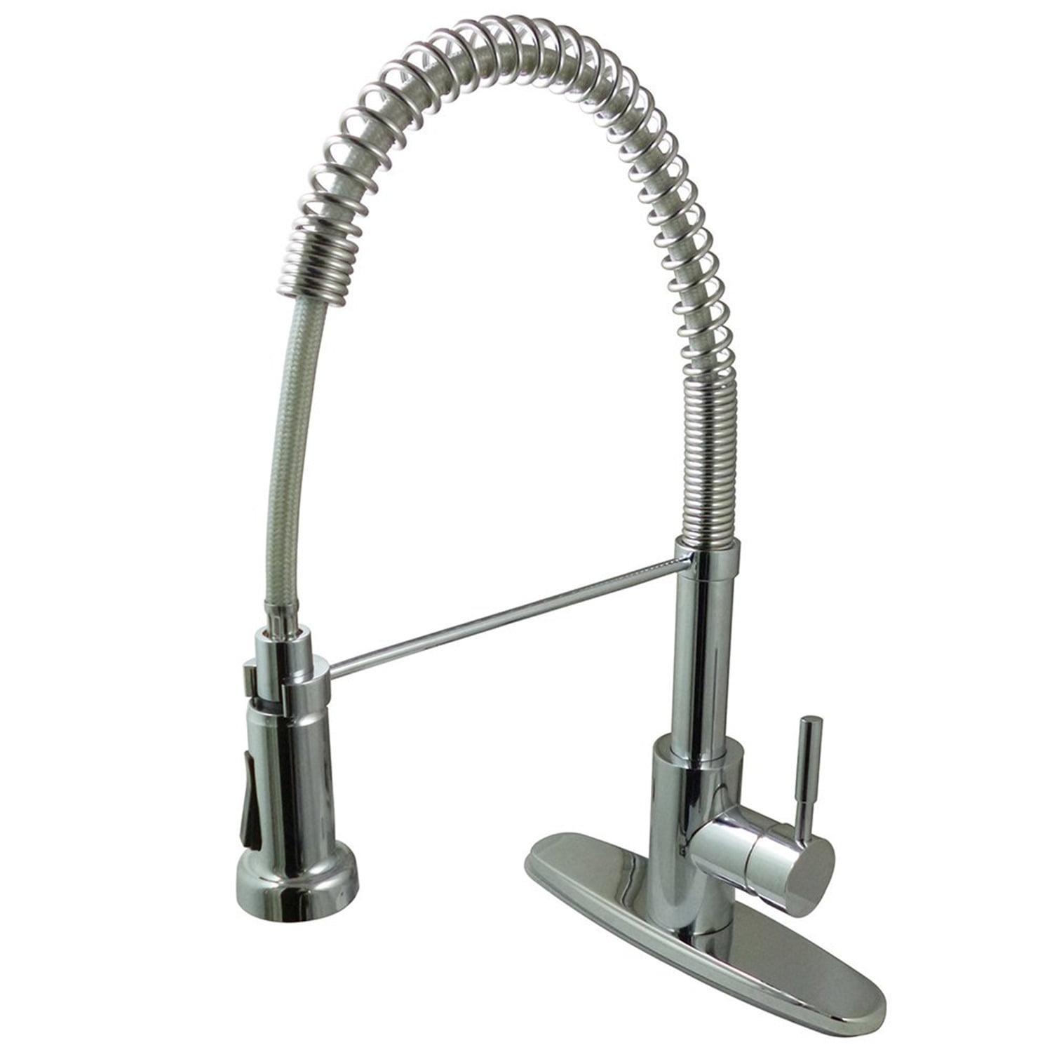 Kingston Brass Concord Single-Handle 1-or-3 Hole Deck Mount Pre-Rinse Kitchen Faucet