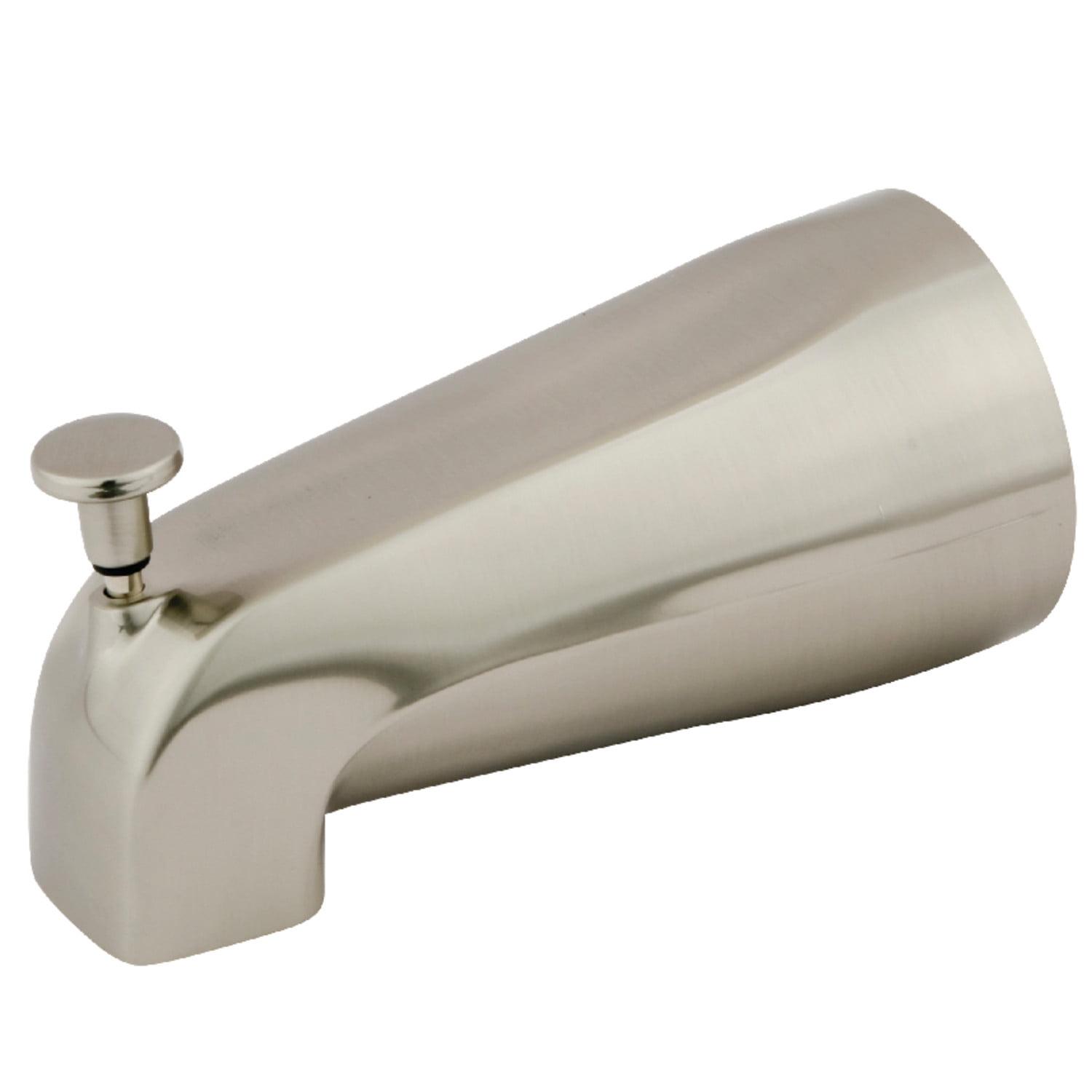 Taiwanese Traditional Brushed Nickel Wall-Mounted Tub Spout with Diverter