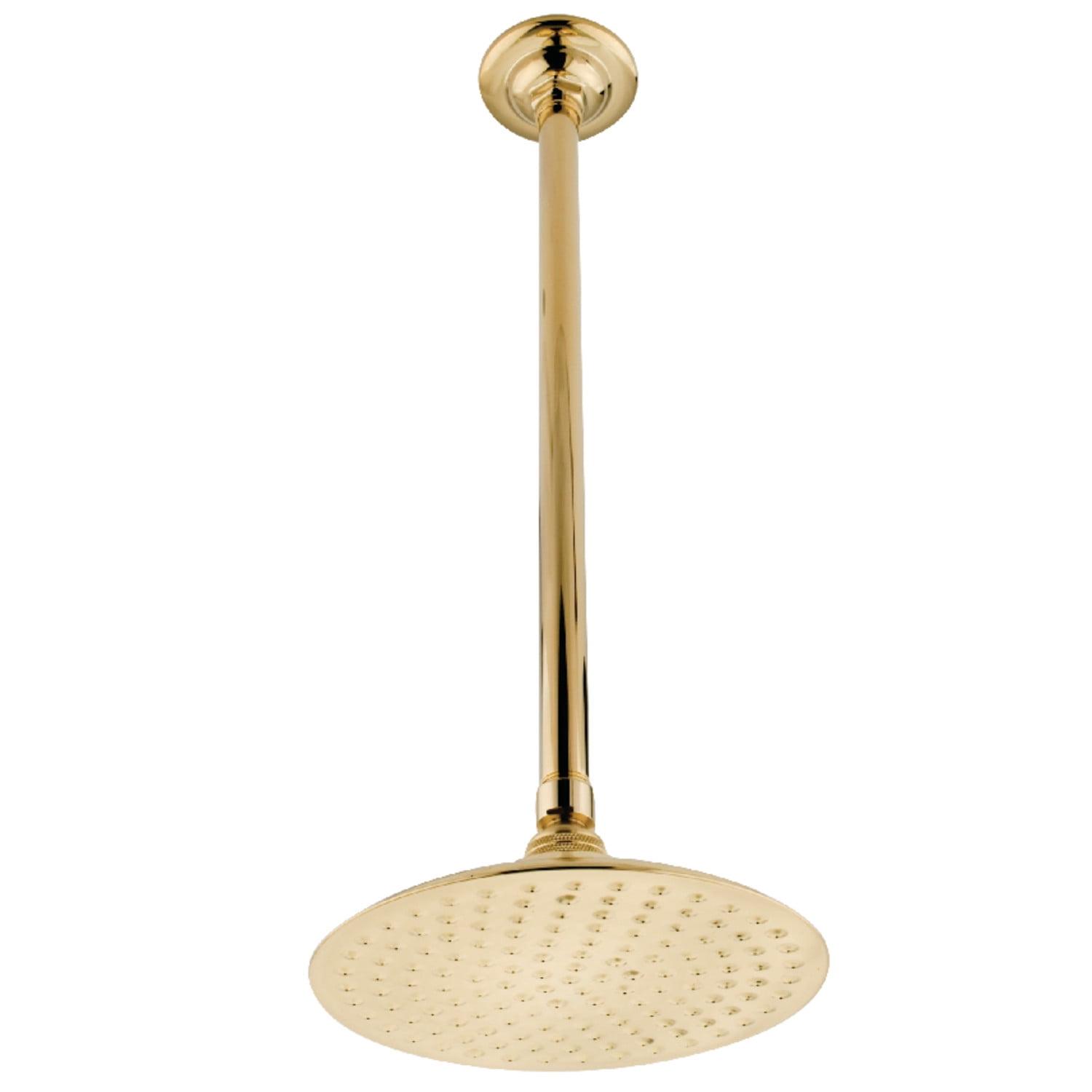 Kingston Brass Shower Scape 7-3/4-Inch Round Raindrop Brass Shower Head with 17-Inch Ceiling Mount Shower Arm