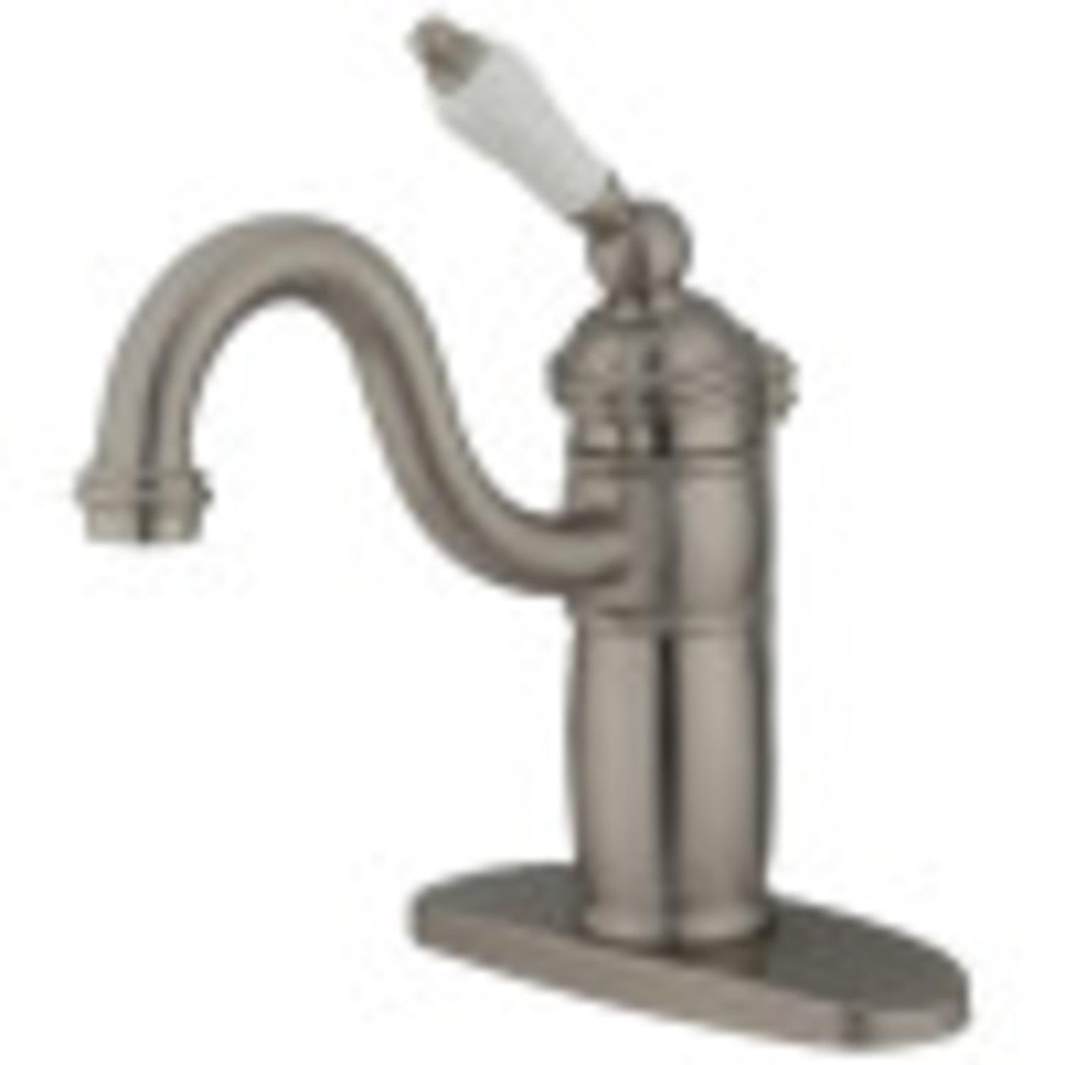 Kingston Brass Victorian Single-Handle 1-Hole Deck Mount Bathroom Faucet with Plastic Pop-Up