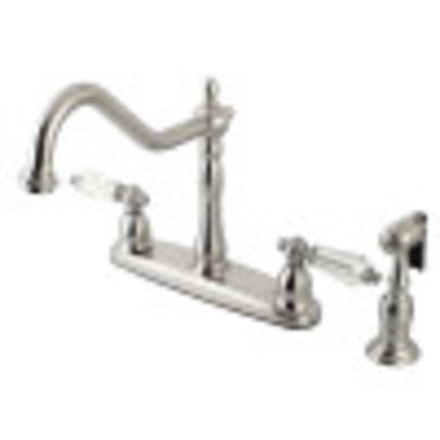 Kingston Brass KB1758WLLBS Wilshire Centerset Kitchen Faucet, Brushed Nickel