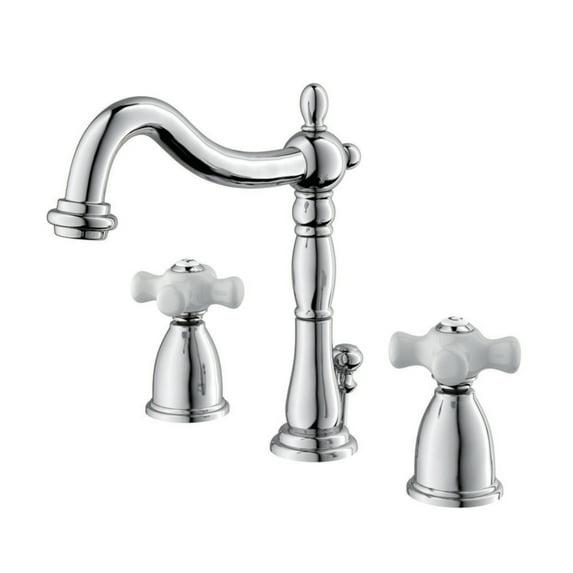Kingston Brass Kingston Brass Heritage Two-Handle 3-Hole Deck Mount Widespread Bathroom Faucet with Pop-Up Drain KB1971PX