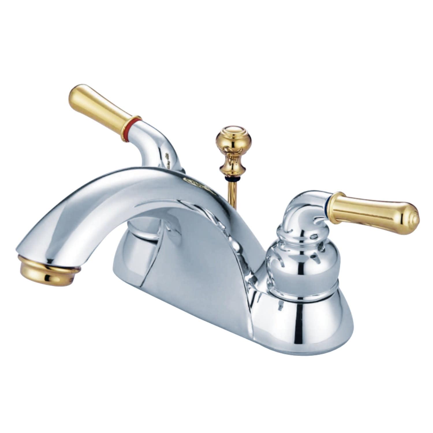 Naples Centerset Bathroom Sink Faucet with ABS Pop-Up Drain