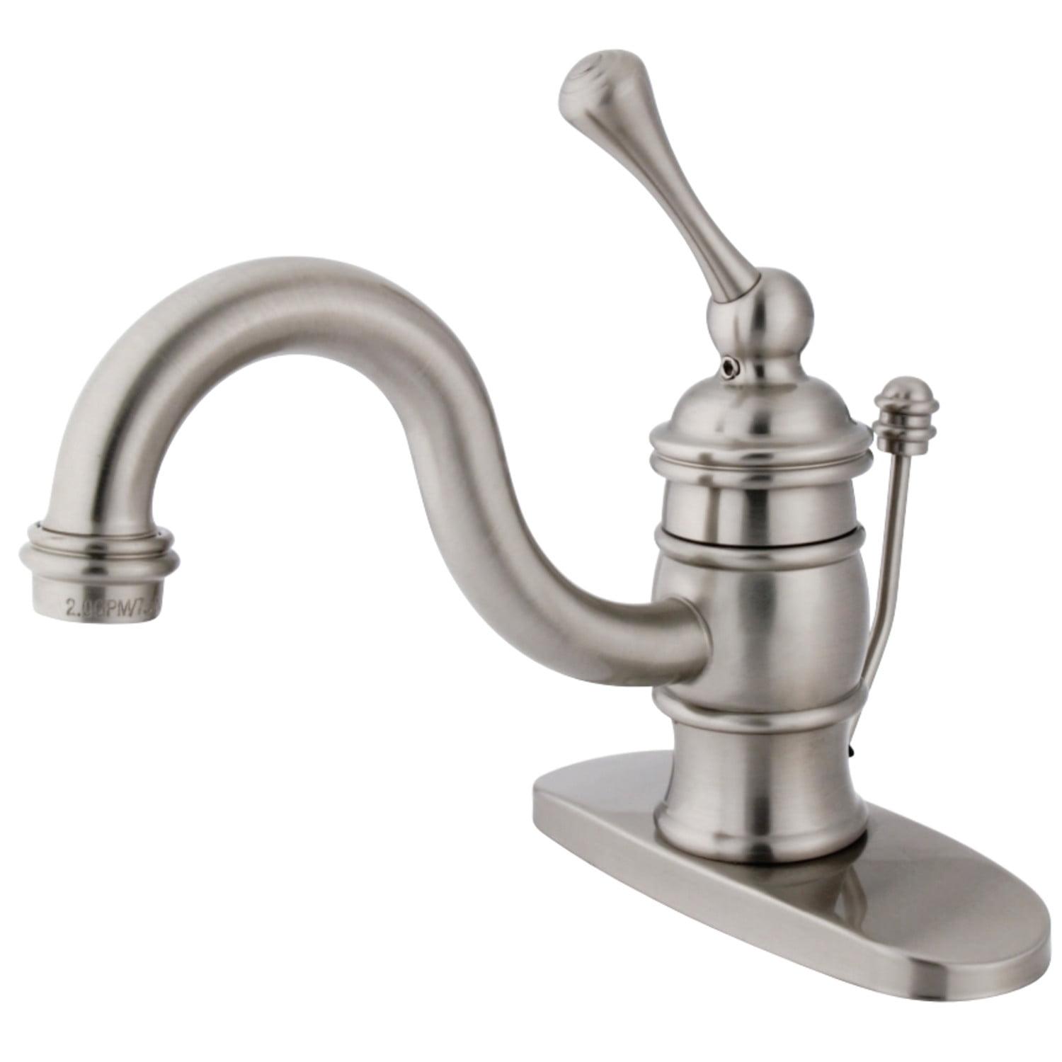 Victorian Single Hole Bathroom Faucet with Drain Assembly