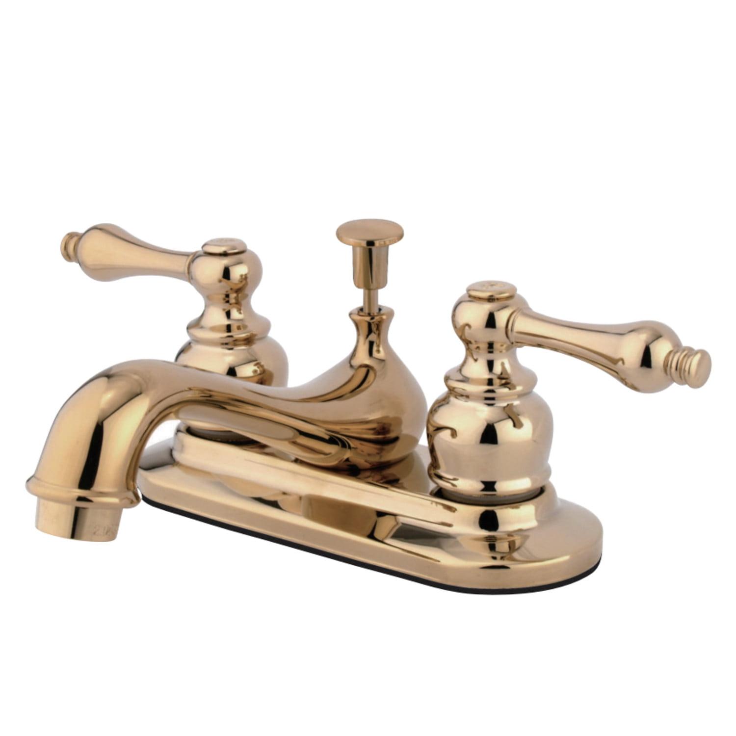 Elegant Polished Brass 4-Inch Centerset Bathroom Faucet