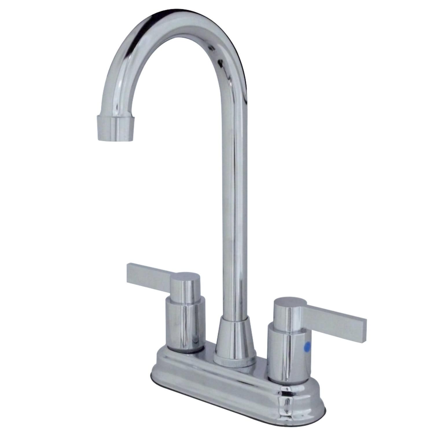 Kingston Brass NuvoFusion Two-Handle 2-Hole Deck Mount Bar Faucet