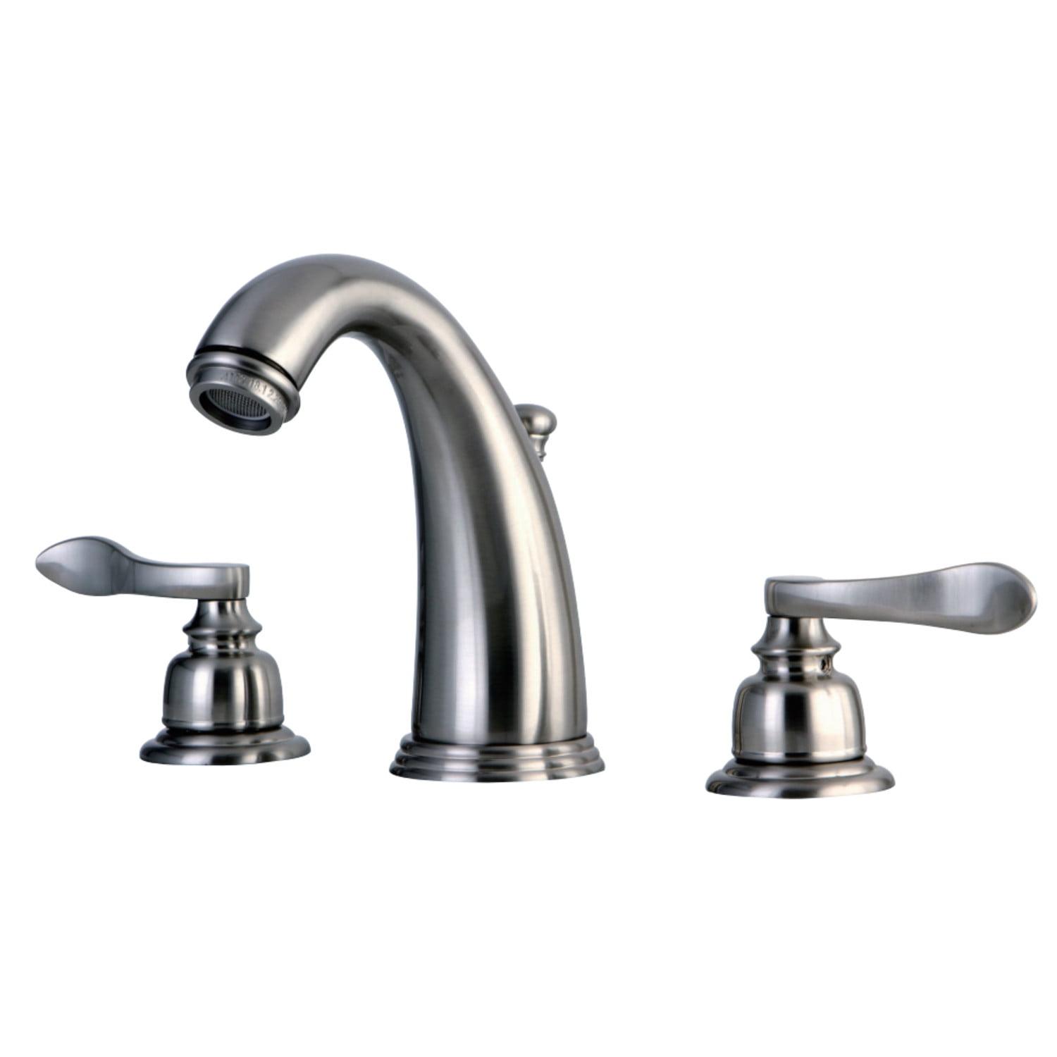 NuWave French 8-Inch Widespread Brushed Nickel Bathroom Faucet