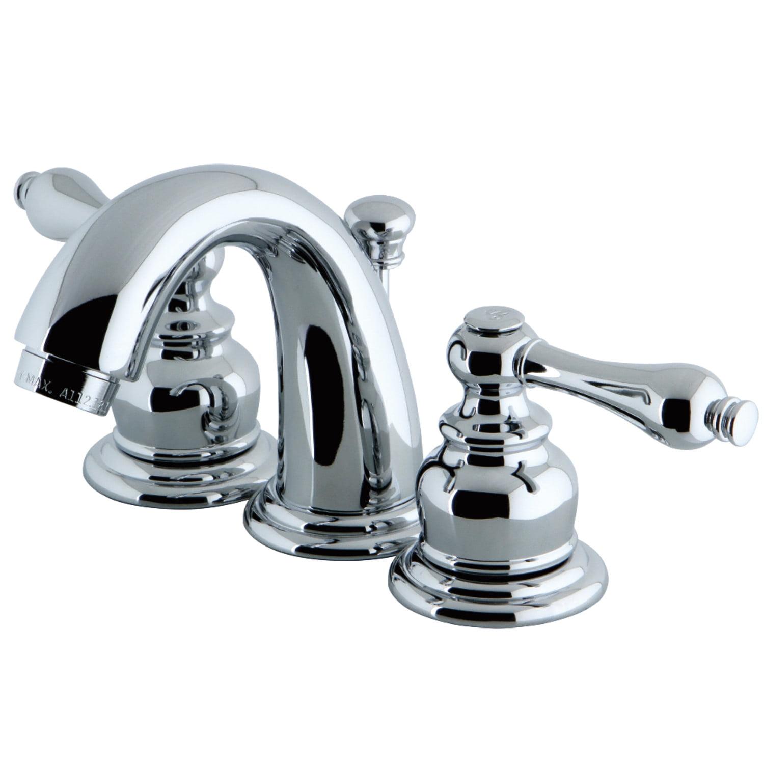 Kingston Brass Victorian Two-Handle 3-Hole Deck Mount Bathroom Faucet with Pop-Up