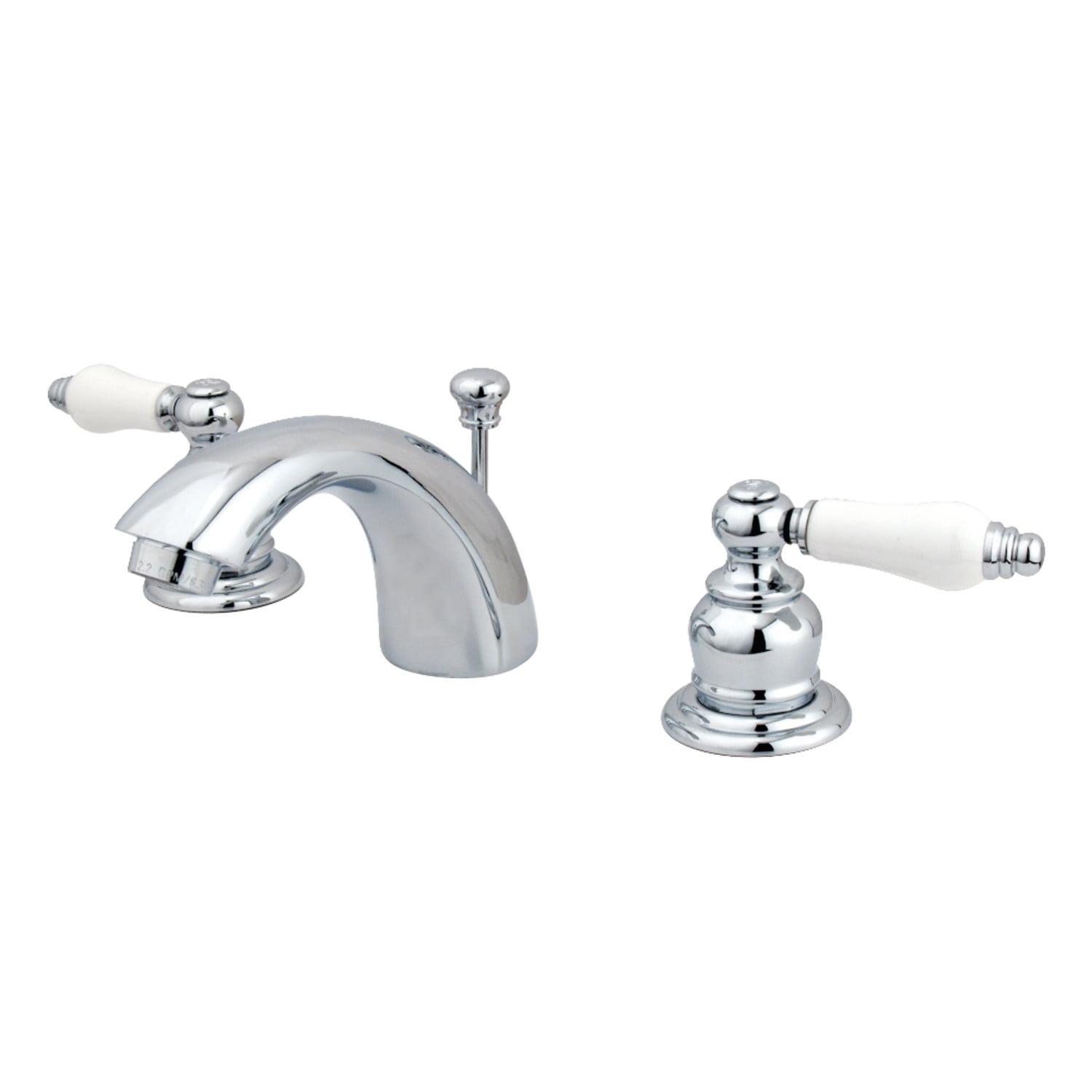 Elegant Victorian Chrome Dual-Lever Mini-Widespread Bathroom Faucet