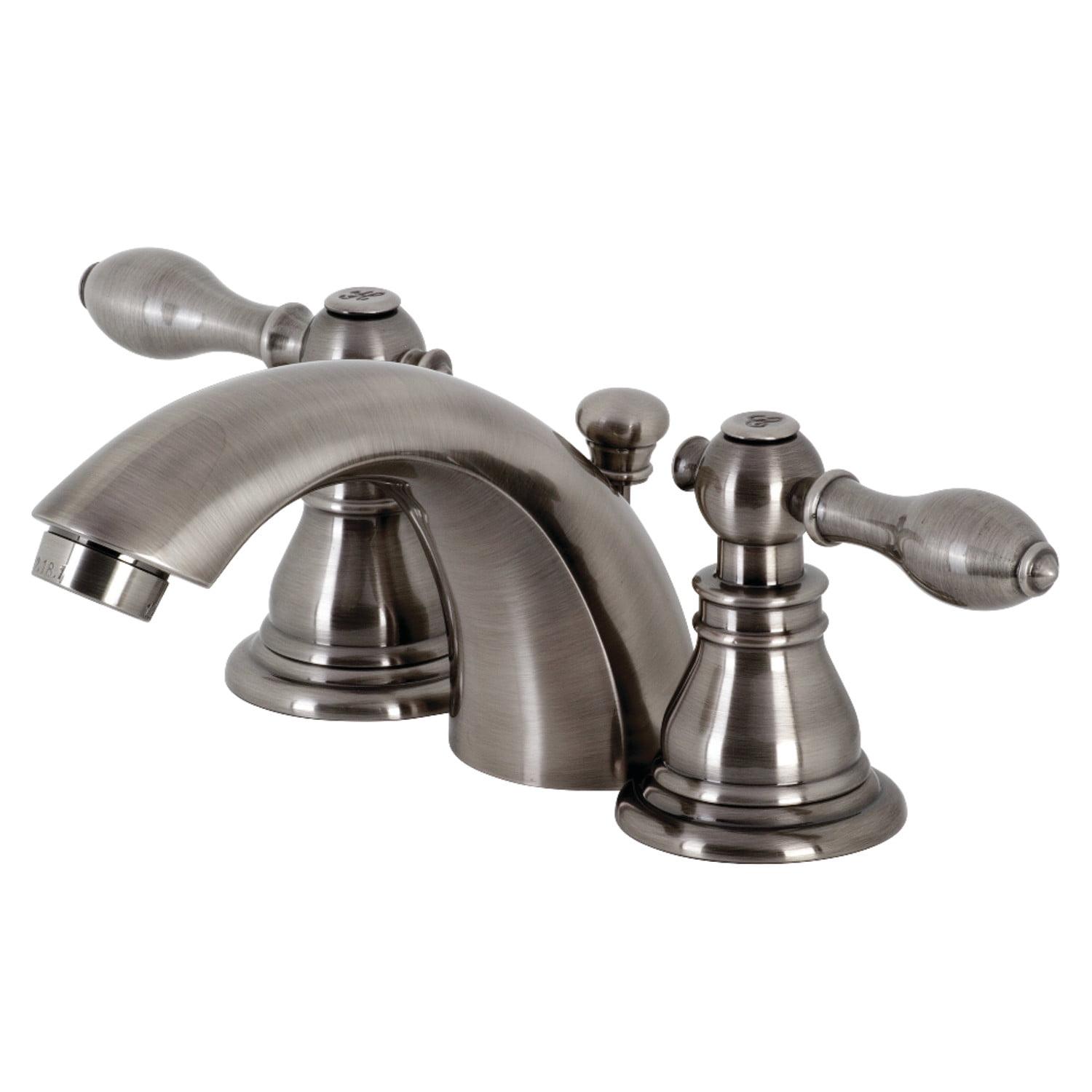 Victorian Era Inspired Mini-Widespread Black Stainless Bathroom Faucet