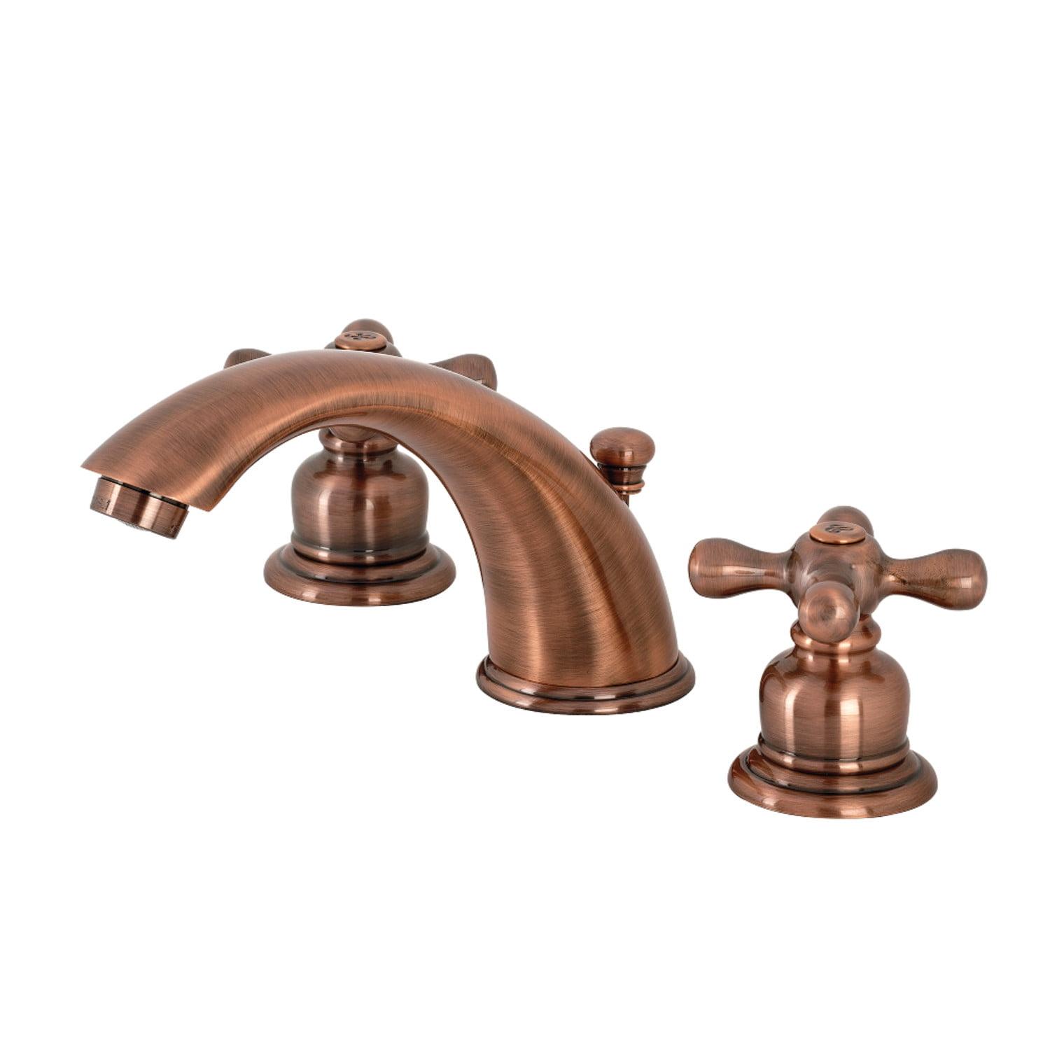 Kingston Brass Victorian Two-Handle 3-Hole Deck Mount Widespread Bathroom Faucet with Retail Pop-Up Drain