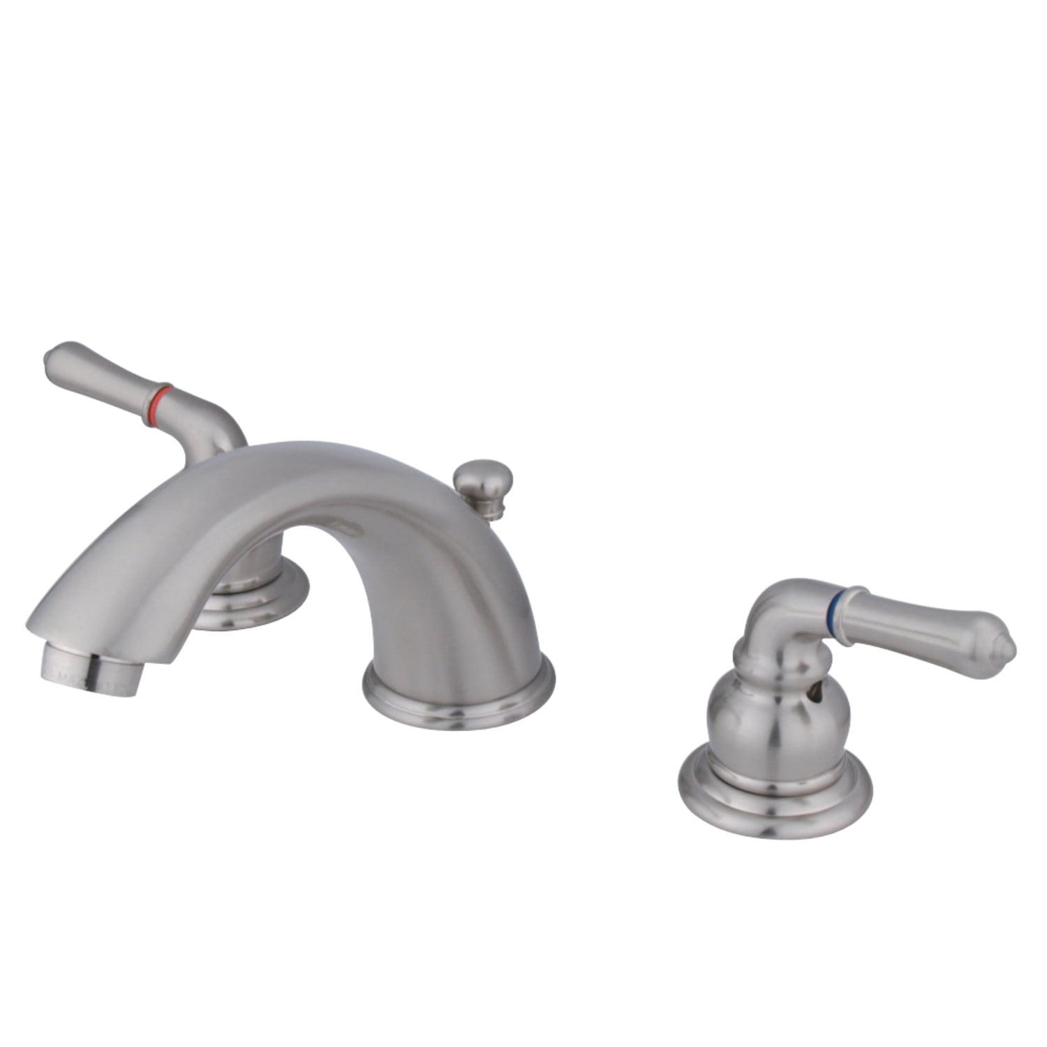 Elegant Magellan Brushed Nickel Widespread Bathroom Faucet with Dual Handles