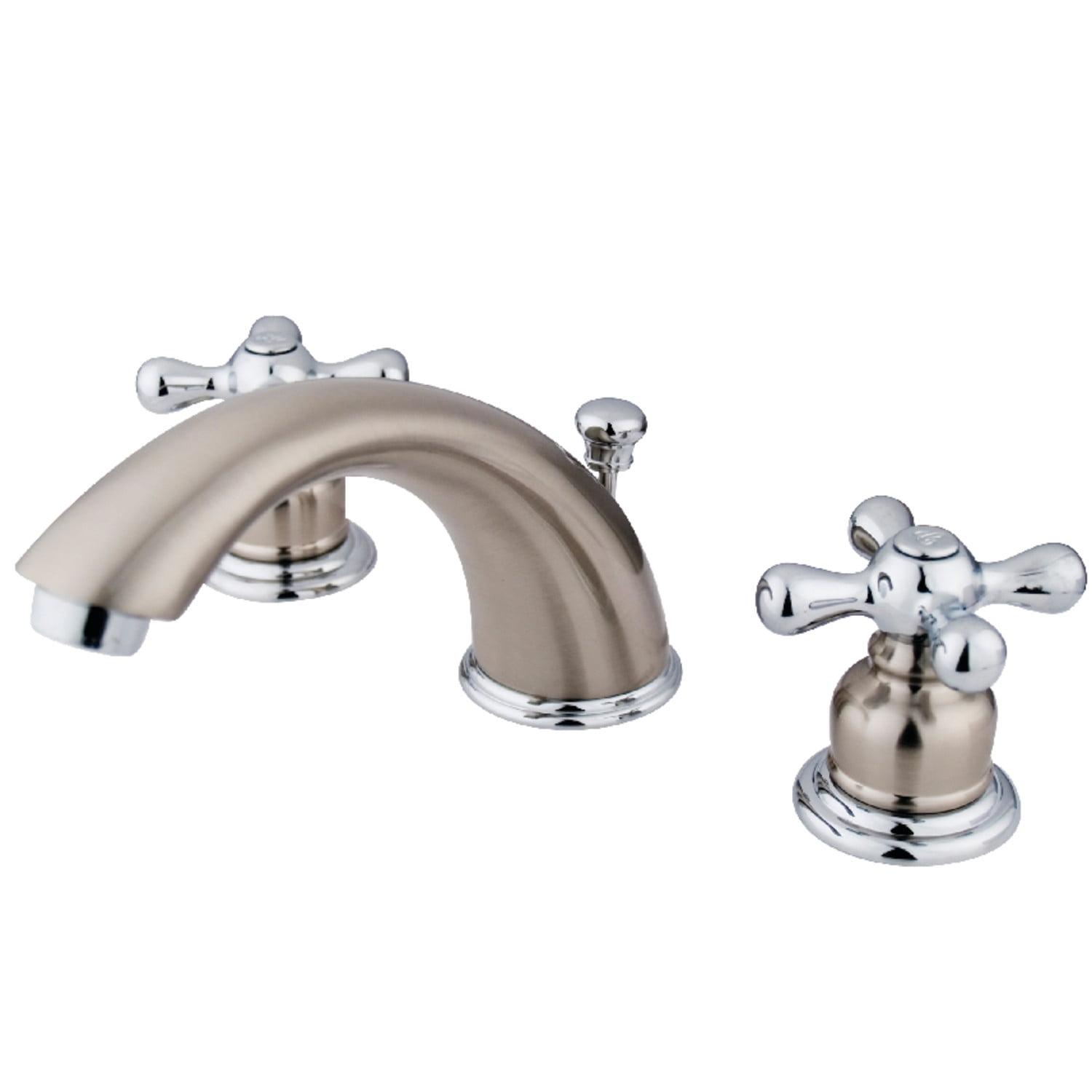 Elegant Victorian 8-Inch Widespread Bathroom Faucet in Brushed Nickel