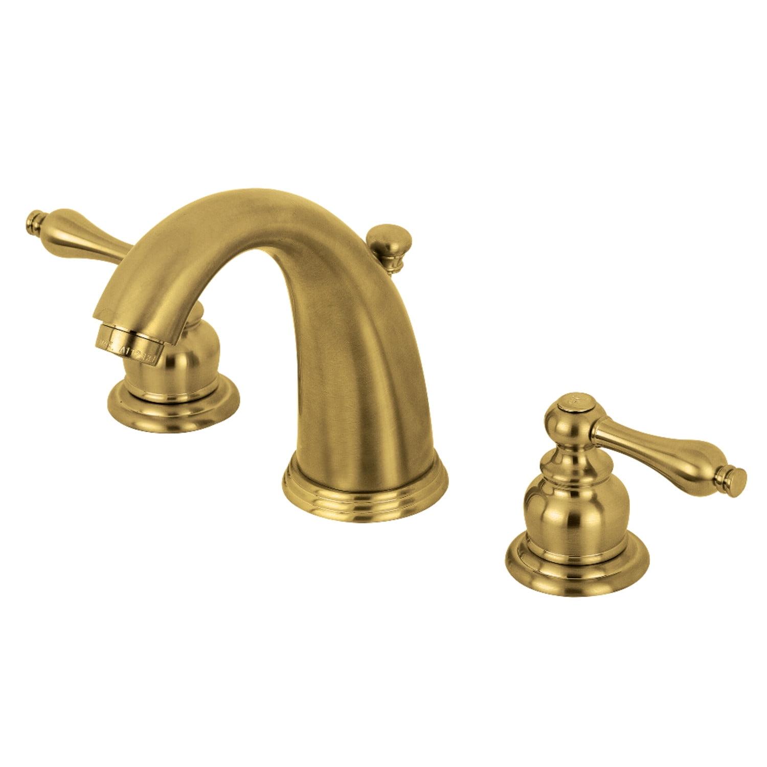 Victorian Elegance 8" Brushed Brass Widespread Bathroom Faucet