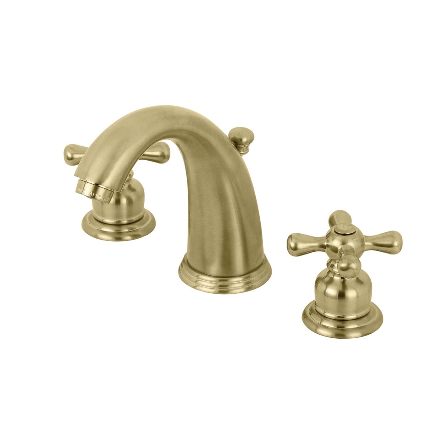 Kingston Brass Victorian Two-Handle 3-Hole Deck Mount Widespread Bathroom Faucet with Retail Pop-Up Drain