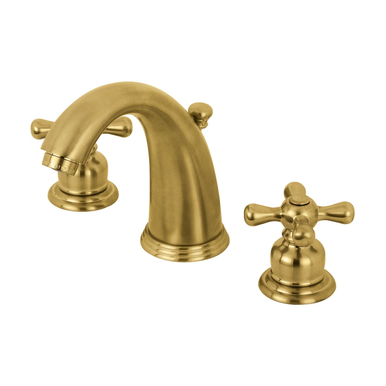 Kingston Brass Victorian Two-Handle 3-Hole Deck Mount Widespread Bathroom Faucet with Retail Pop-Up Drain