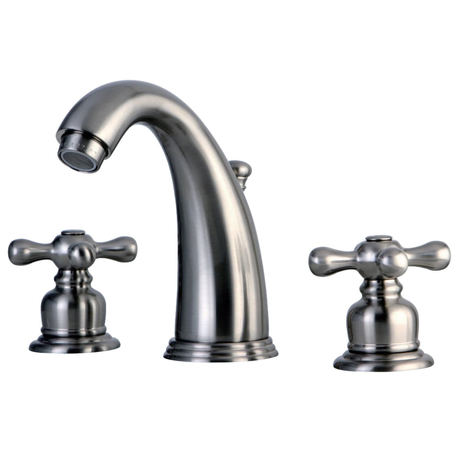 Victorian Elegance 8'' Brushed Nickel 2-Handle Widespread Bathroom Faucet