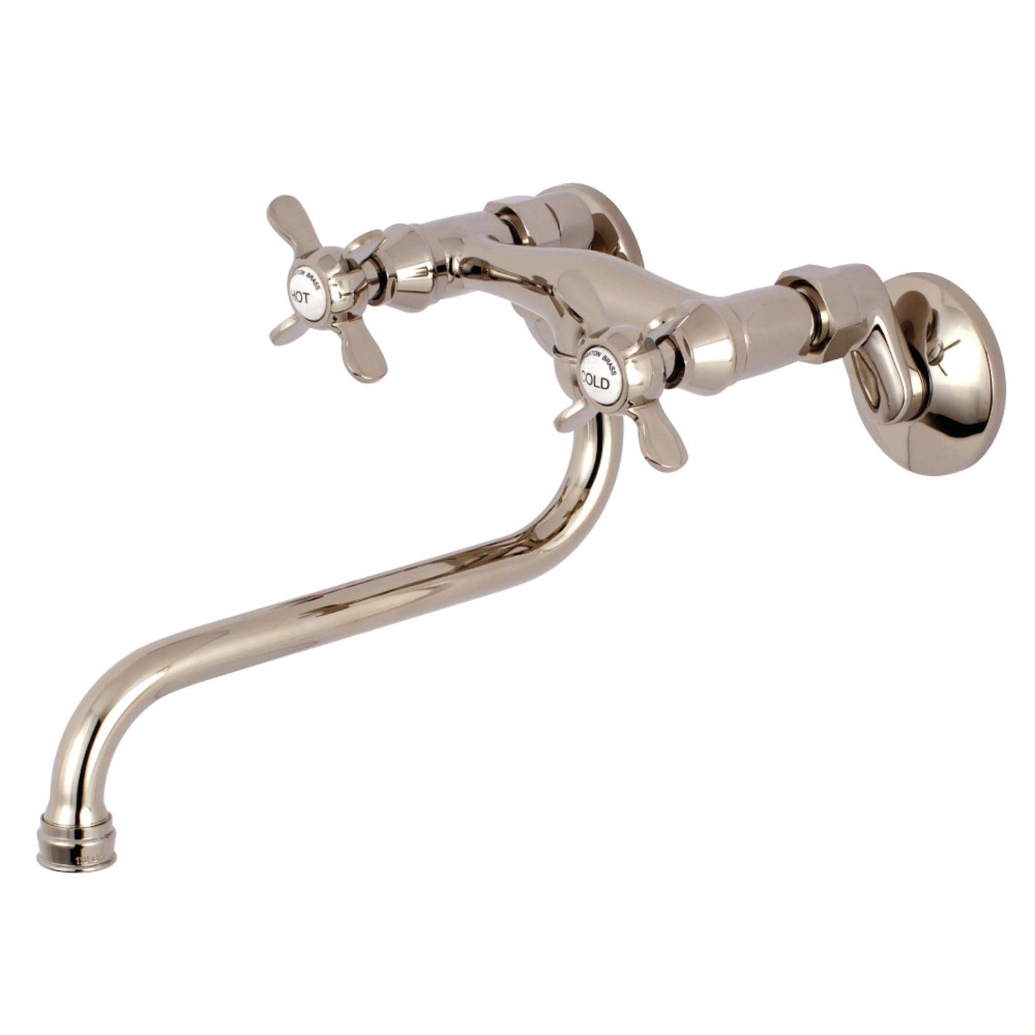 Essex Traditional Polished Nickel Dual-Handle Wall Mount Bathroom Faucet