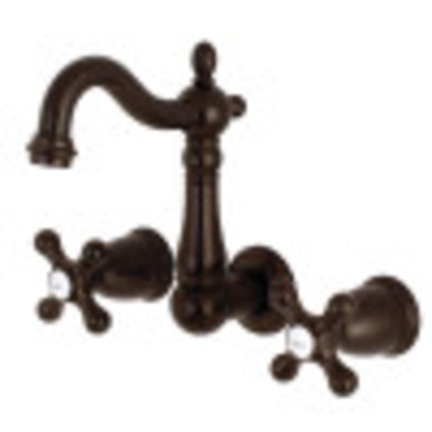 Oil Rubbed Bronze Wall Mounted Bathroom Faucet