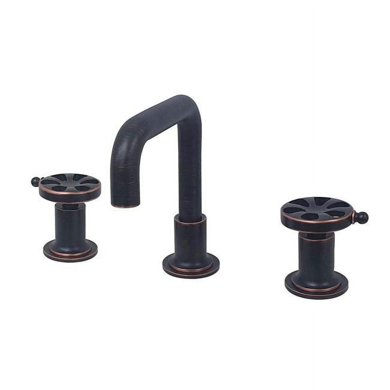 Belknap Naples Bronze Traditional Wheel-Handle Widespread Bathroom Faucet