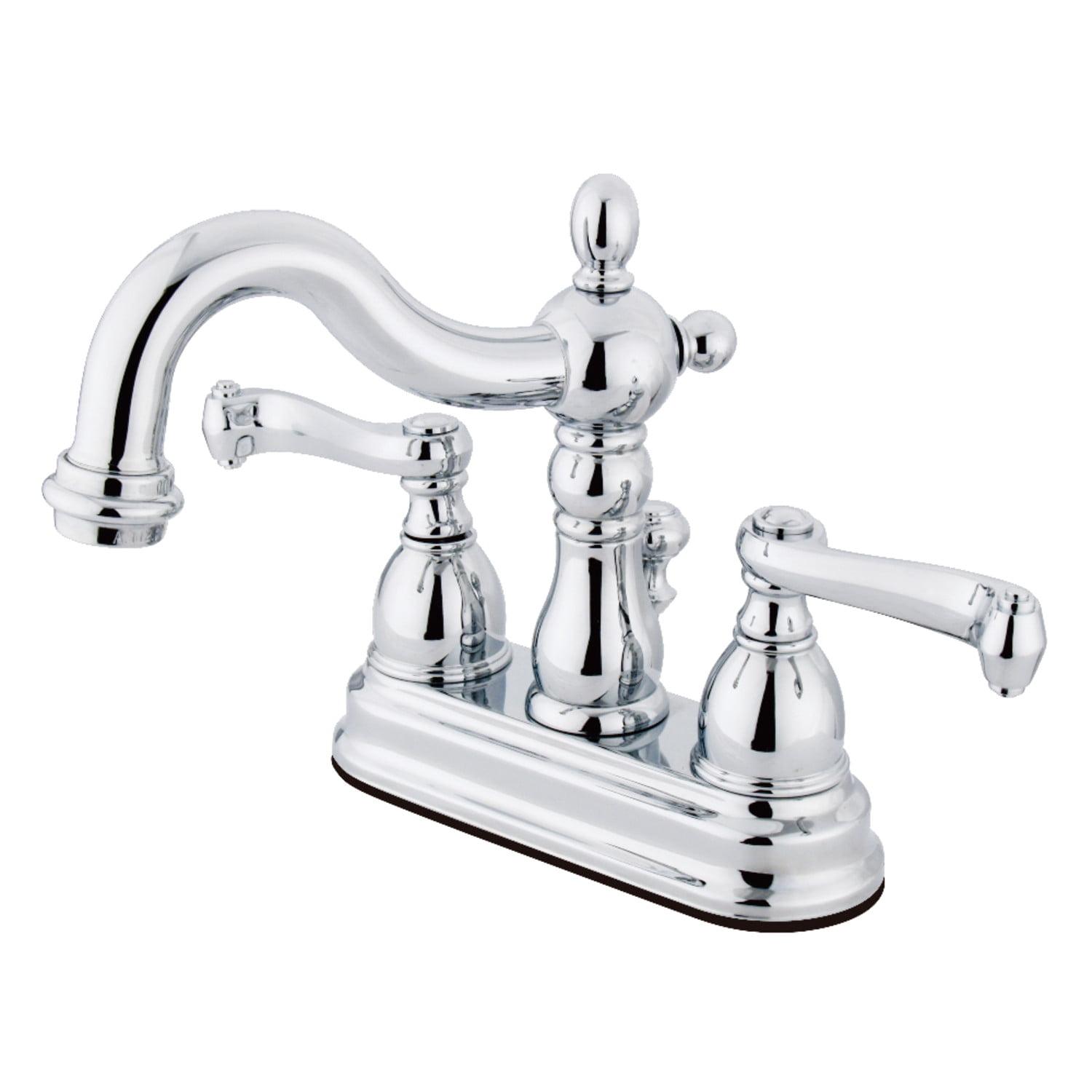 Heritage Polished Chrome Centerset Bathroom Faucet with Drain Assembly