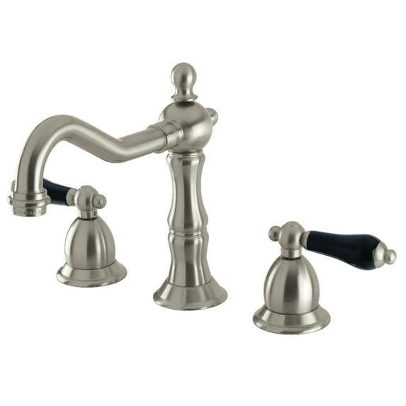 Kingston Brass Duchess Two-Handle 3-Hole Deck Mount Widespread Bathroom Faucet with Brass Pop-Up Drain