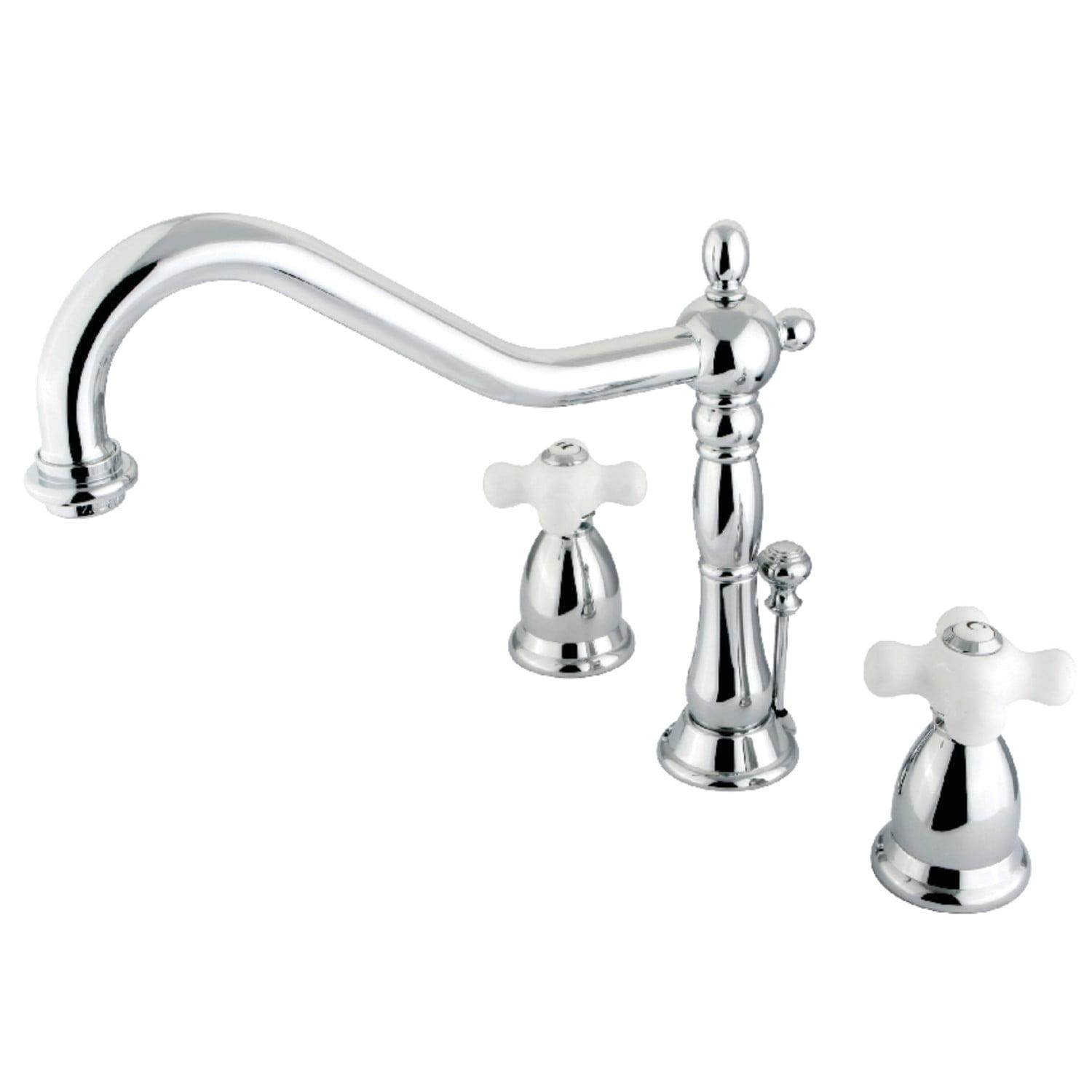 Heritage Widespread Bathroom Faucet with Drain Assembly