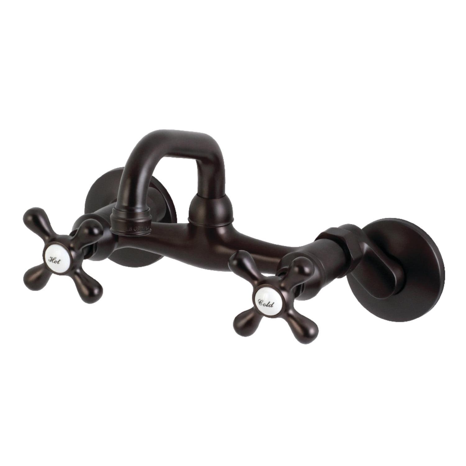 Elegant Traditional Oil Rubbed Bronze Wall-Mount Kitchen Faucet