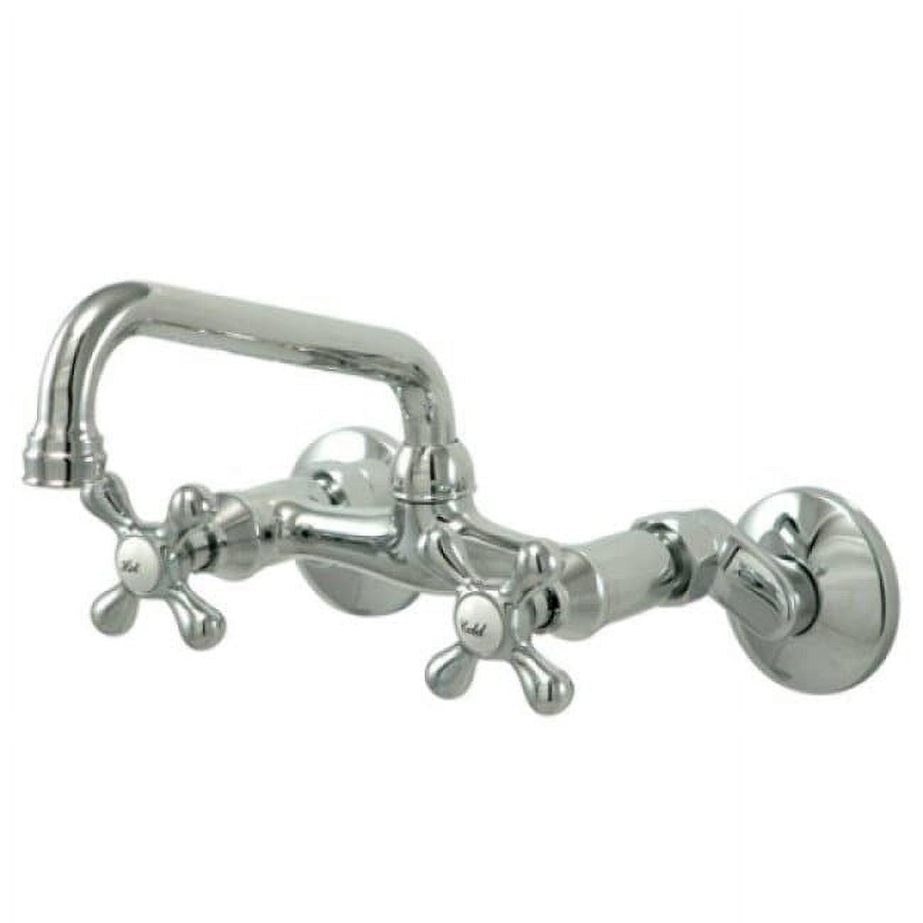 Kingston Brass Kingston Double-Handle 2-Hole Wall-Mount Bridge Kitchen Faucet